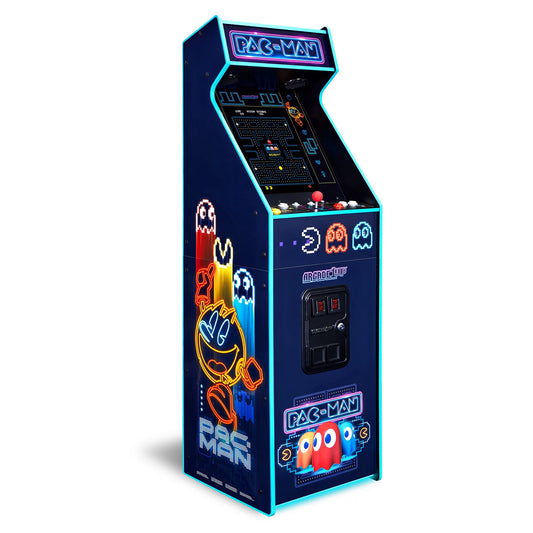Pac-Man Deluxe Arcade Machine with 14 Games Included, 5 Feet Tall, Neon