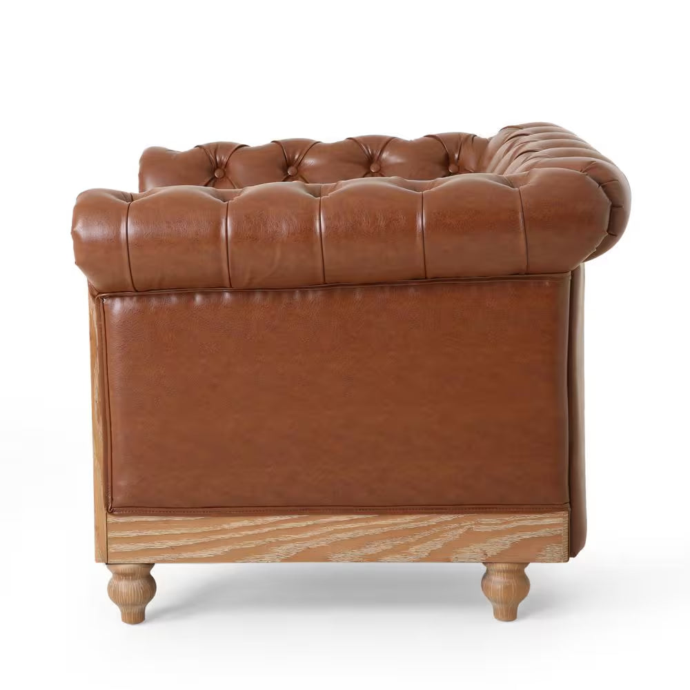 Glencoe Cognac Tufted Club Chair