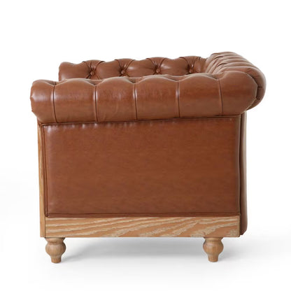 Glencoe Cognac Tufted Club Chair