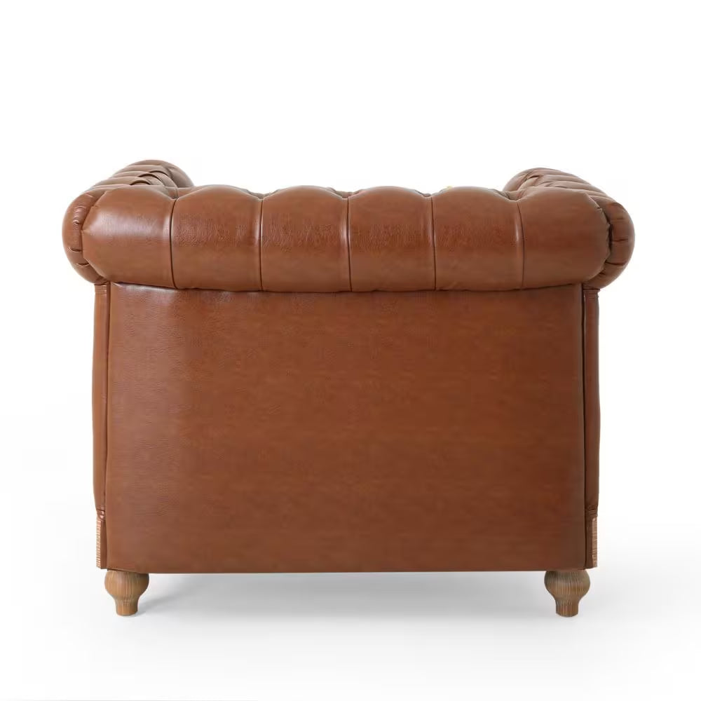 Glencoe Cognac Tufted Club Chair