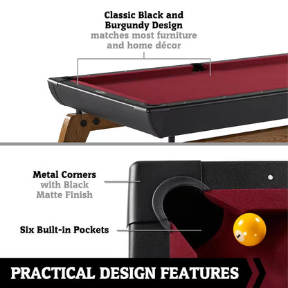 Edgewood 84 In. Pool Table with Accessories