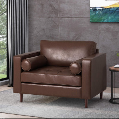 Malinta Club Chair, Medium, Dark Brown + Espresso