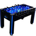 Azure LED Light up Foosball Table with Interactive Inrail LED Lighting and Cascading Effects Paired with in Game Music