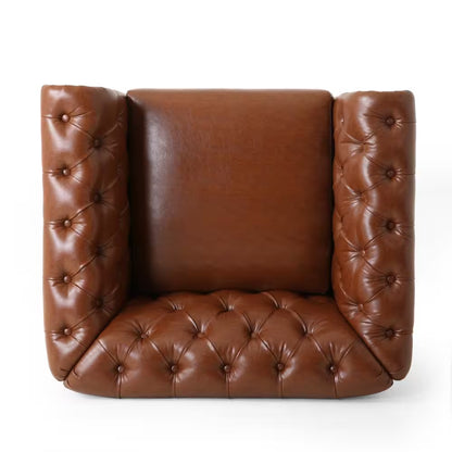 Glencoe Cognac Tufted Club Chair