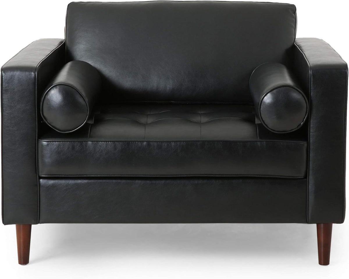 Malinta Club Chair, Midnight + Espresso