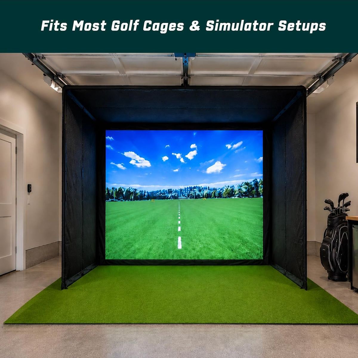 Golf Simulator Turf Flooring, Golf Mat for Indoor, Golf Simulator Accessories, Putting Turf 10 X 6Ft