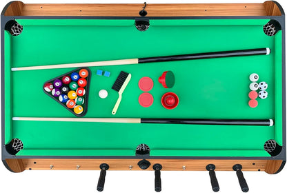Triplex 55″ Telescopic Rods 3-In-1 Swivel Multi-Game Table