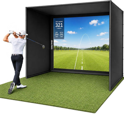 Golf Simulator Enclosure & Golf Net with Dual-Layer HD Screen