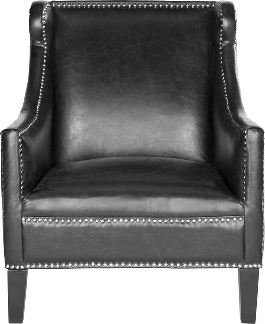 SAFAVIEH Mercer Collection Mckinley Club Chair, Antique Black