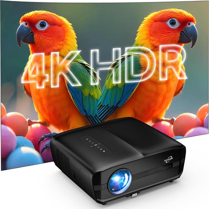 Daytime Projector 4K 2026 Upgraded 2500 ANSI [Karaoke Home Theater] HDR10 Smart TV Projectors with Wifi and Bluetooth TOF Autofocus HDMI CEC DB Digital Audio for Movie Night Gaming Golf Simulator