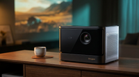 DBOX02 4K Laser Projector for Home Theater, Google TV, Auto Focus, Smart Home Cinema — Lifestyle