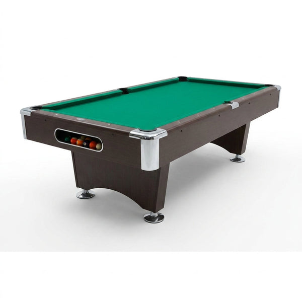 Pool Table Built for Consistent Gameplay, Automatic Ball Return, Adjustable Legs, Complete Accessory Set — Studio Shot