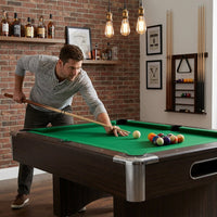 Pool Table Built for Consistent Gameplay, Automatic Ball Return, Adjustable Legs, Complete Accessory Set — Lifestyle