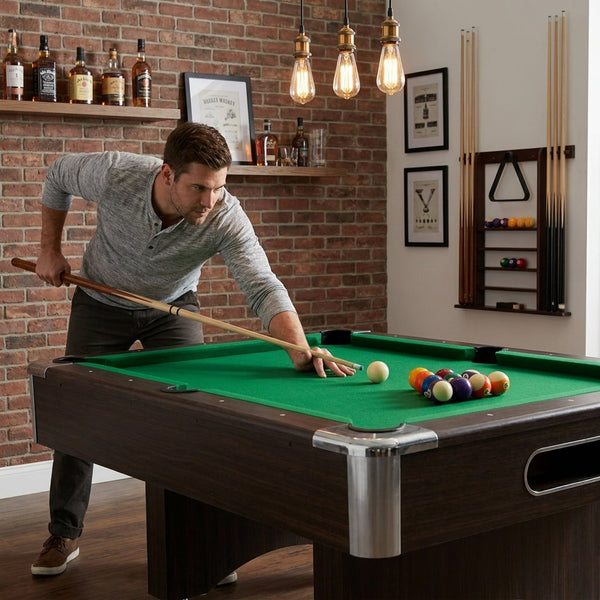 Pool Table Built for Consistent Gameplay, Automatic Ball Return, Adjustable Legs, Complete Accessory Set