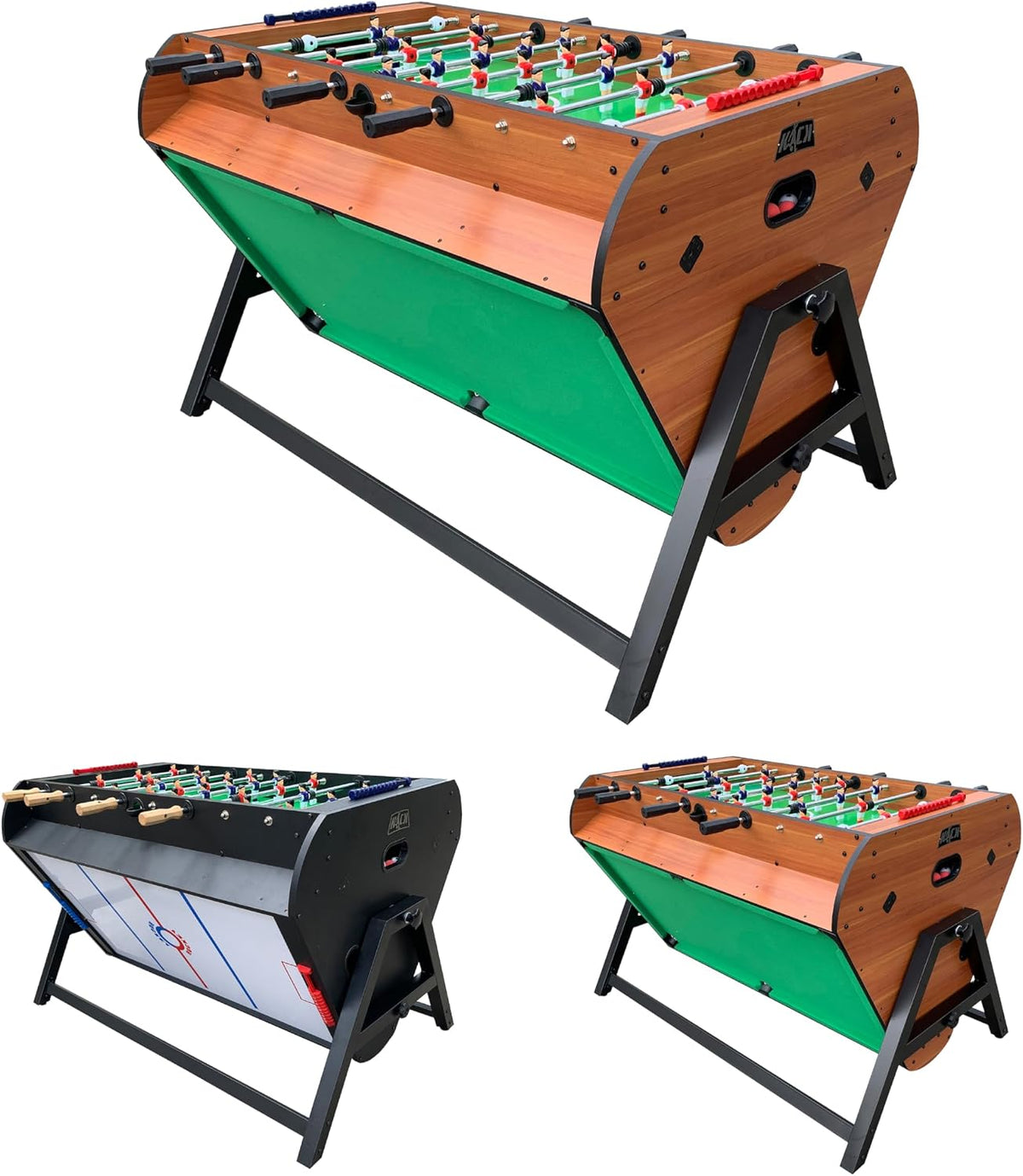 Triplex 55″ Telescopic Rods 3-In-1 Swivel Multi-Game Table