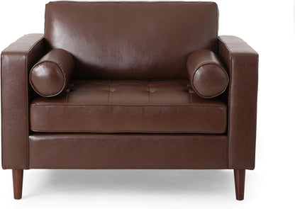 Malinta Club Chair, Medium, Dark Brown + Espresso