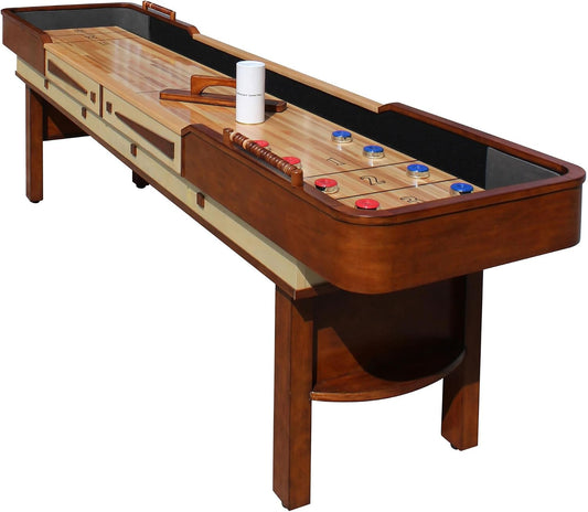 Merlot 12-Ft Shuffleboard Game Table - Walnut Finish