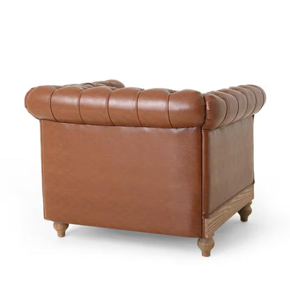 Glencoe Cognac Tufted Club Chair