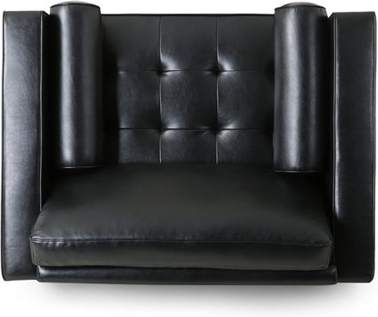 Malinta Club Chair, Midnight + Espresso