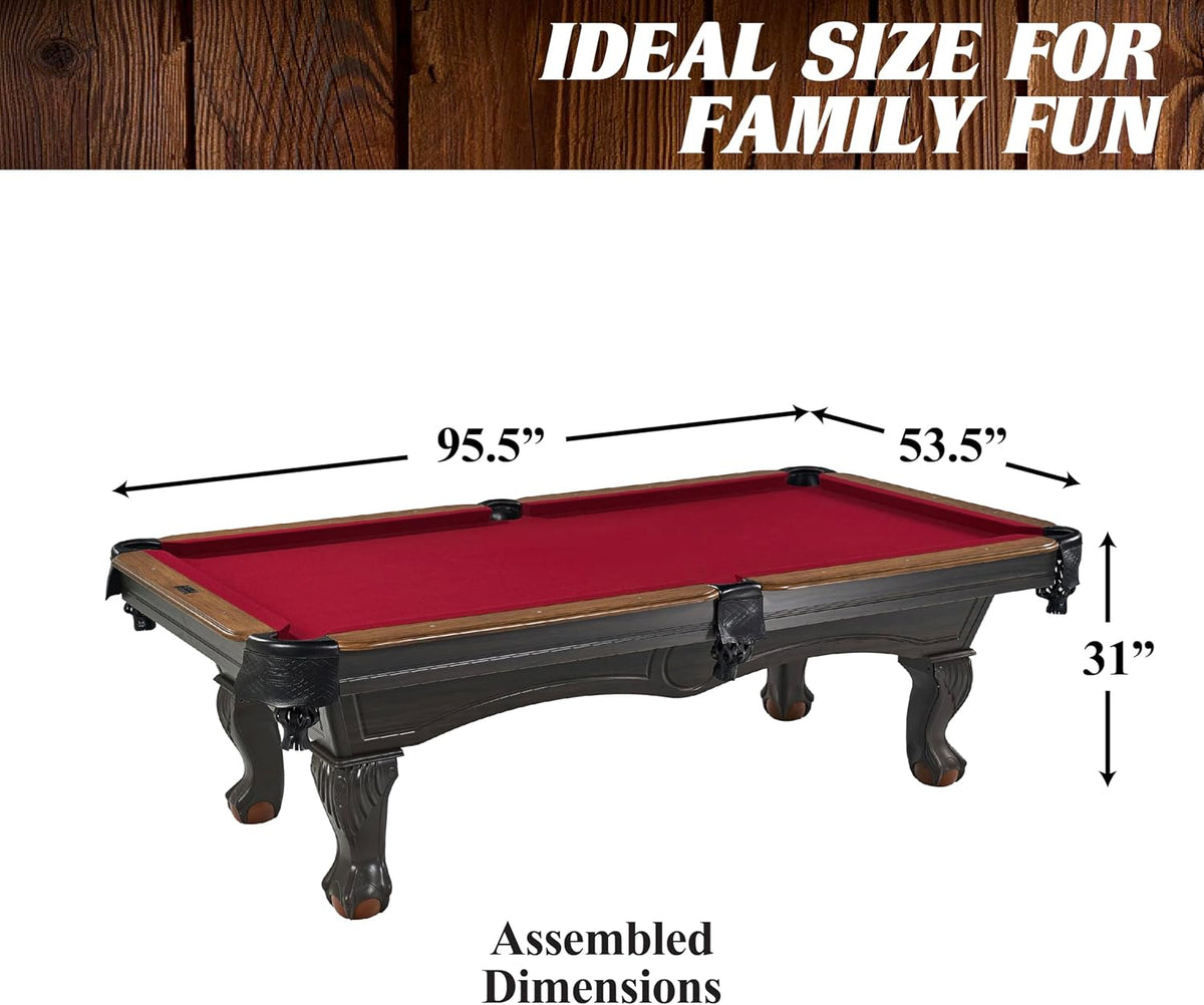 Drop Pocket Pool Table with Complete Accessory Set