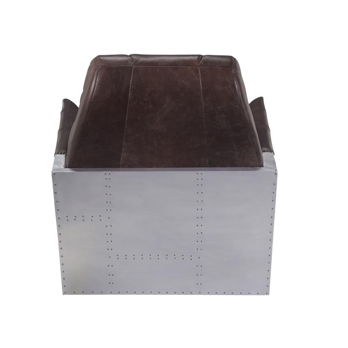ACME Brancaster Accent Chair in Espresso and Aluminum