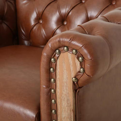 Glencoe Cognac Tufted Club Chair