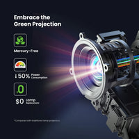 DBOX02 4K Laser Projector for Home Theater, Google TV, Auto Focus, Smart Home Cinema