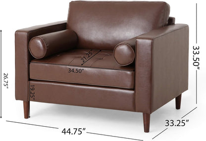 Malinta Club Chair, Medium, Dark Brown + Espresso