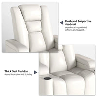 Home Theater Recliner Built for Movie Night Comfort, USB Charging, Dual Cup Holders, Arm Storage