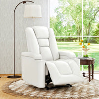 Home Theater Recliner Built for Movie Night Comfort, USB Charging, Dual Cup Holders, Arm Storage