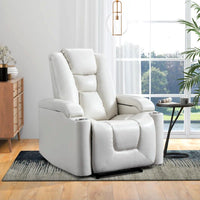 Home Theater Recliner Built for Movie Night Comfort, USB Charging, Dual Cup Holders, Arm Storage