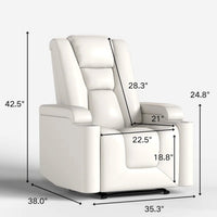 Home Theater Recliner Built for Movie Night Comfort, USB Charging, Dual Cup Holders, Arm Storage