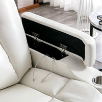 Home Theater Recliner Built for Movie Night Comfort, USB Charging, Dual Cup Holders, Arm Storage
