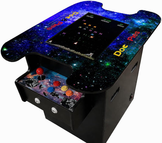 60-Game Full Size Cocktail Arcade Machine – 2 Player Retro Arcade Table with LCD Screen, Joysticks & Buttons – Classic Arcade Cabinet for Home or Game Room