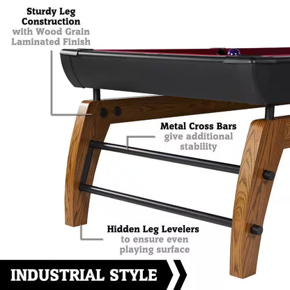 Edgewood 84 In. Pool Table with Accessories